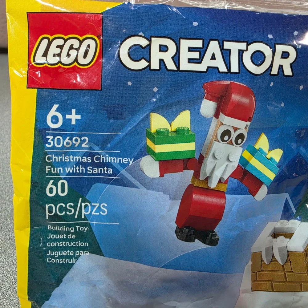 LEGO Creator Christmas Chimney Fun with Santa 30692 Kids Red New Polybag 60pc
